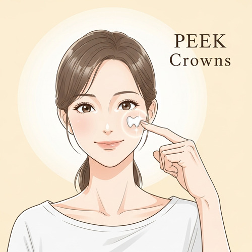 保険適用で奥歯を白く!新しい選択肢「PEEK(ピーク)冠」のご紹介