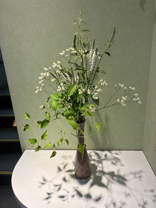 今週のアレンジ「涼やかに揺れるやさしい彩り」