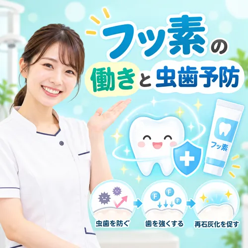 フッ素（フッ化物）の働きと虫歯予防について